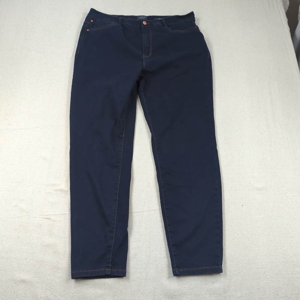 Curve Appeal Jeans Womens 16 33 Blue Stretch Essential Skinny High Rise